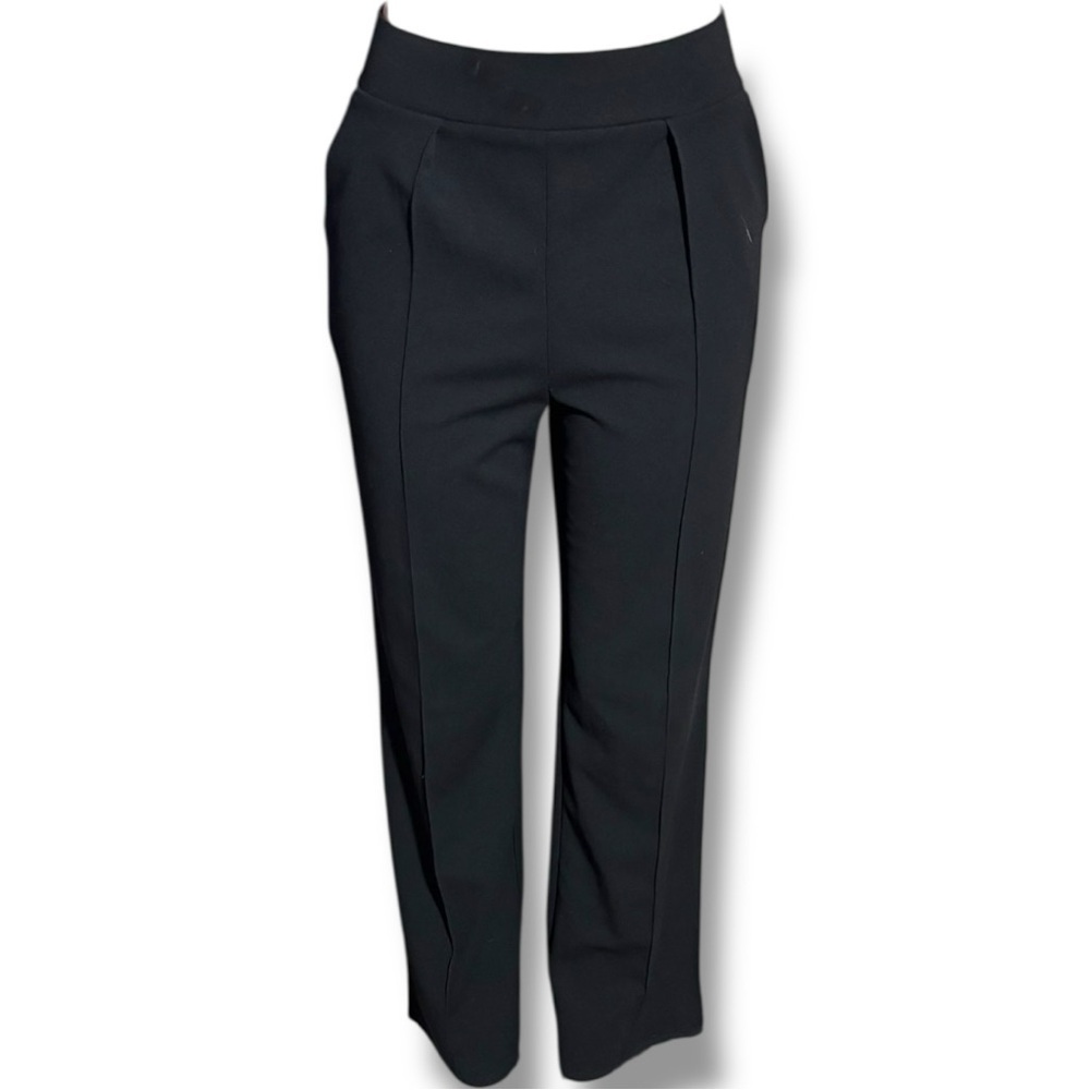H&M Chic Black Comfortable Cropped Boot Leg High Waisted No Closure Trousers